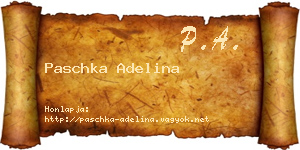 Paschka Adelina névjegykártya
